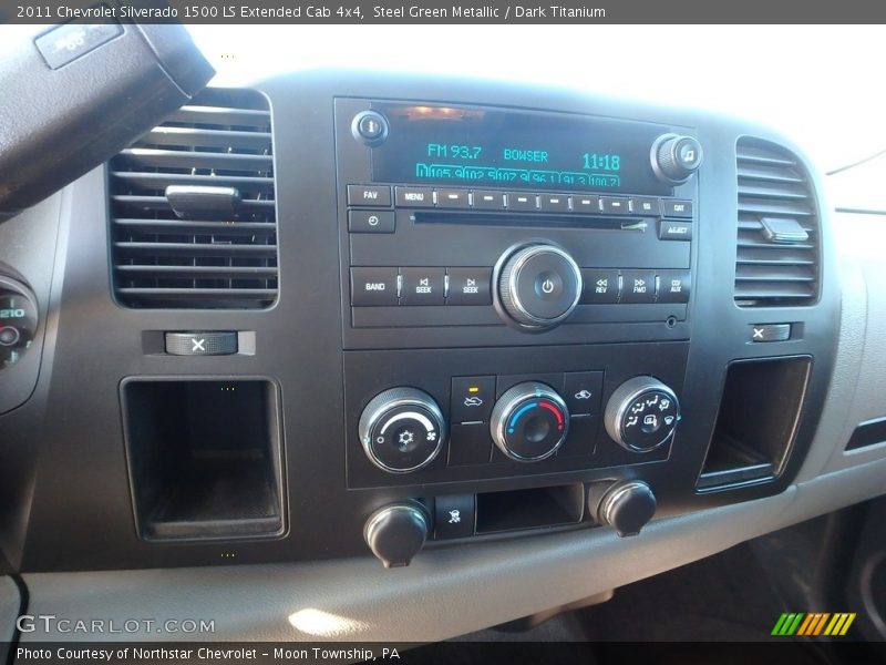 Steel Green Metallic / Dark Titanium 2011 Chevrolet Silverado 1500 LS Extended Cab 4x4