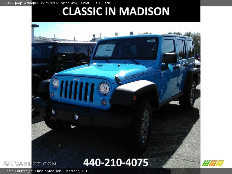 Chief Blue / Black 2017 Jeep Wrangler Unlimited Rubicon 4x4