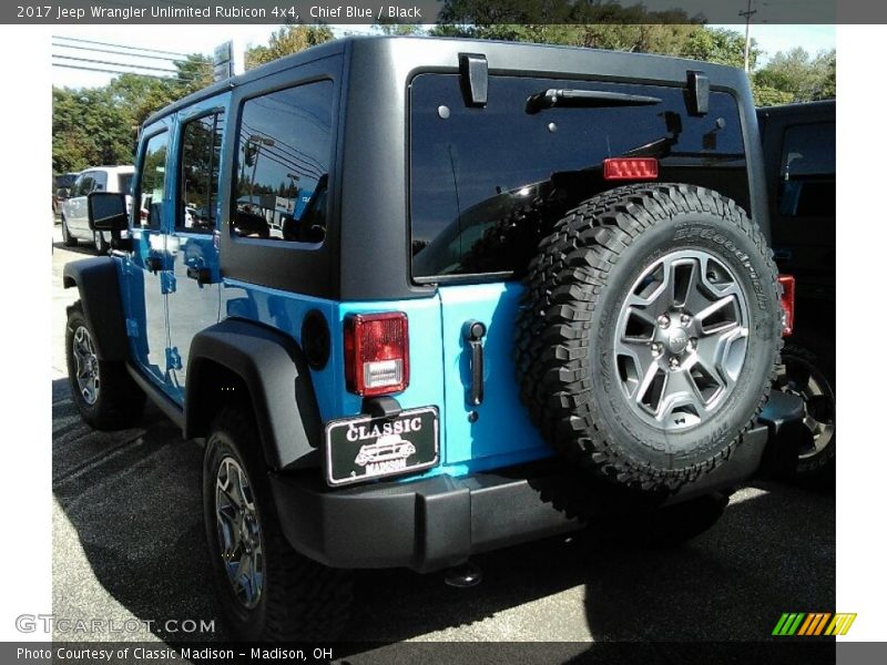 Chief Blue / Black 2017 Jeep Wrangler Unlimited Rubicon 4x4