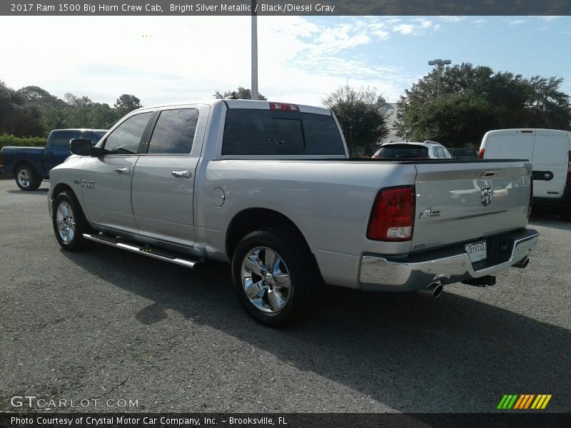 Bright Silver Metallic / Black/Diesel Gray 2017 Ram 1500 Big Horn Crew Cab