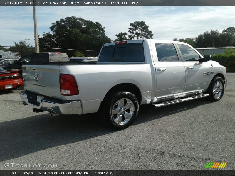 Bright Silver Metallic / Black/Diesel Gray 2017 Ram 1500 Big Horn Crew Cab
