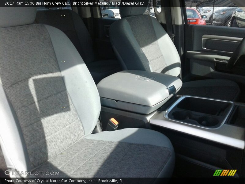 Bright Silver Metallic / Black/Diesel Gray 2017 Ram 1500 Big Horn Crew Cab