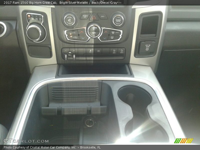 Bright Silver Metallic / Black/Diesel Gray 2017 Ram 1500 Big Horn Crew Cab
