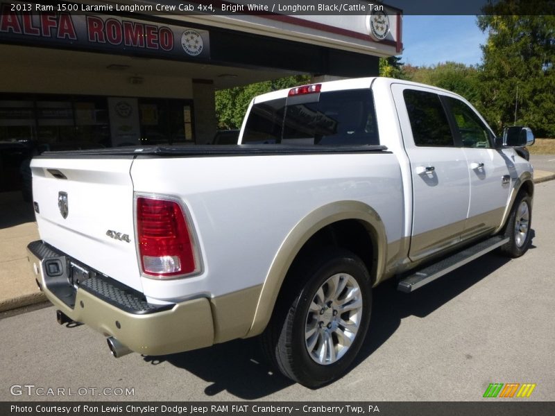 Bright White / Longhorn Black/Cattle Tan 2013 Ram 1500 Laramie Longhorn Crew Cab 4x4