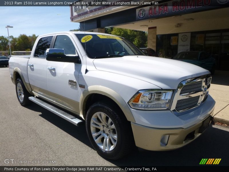 Bright White / Longhorn Black/Cattle Tan 2013 Ram 1500 Laramie Longhorn Crew Cab 4x4