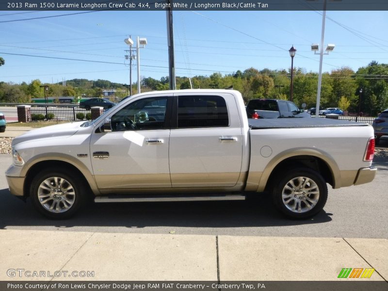 Bright White / Longhorn Black/Cattle Tan 2013 Ram 1500 Laramie Longhorn Crew Cab 4x4