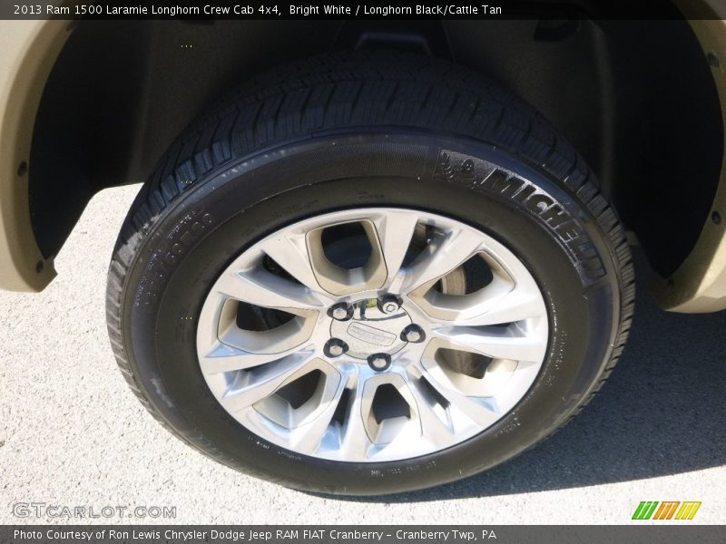 Bright White / Longhorn Black/Cattle Tan 2013 Ram 1500 Laramie Longhorn Crew Cab 4x4