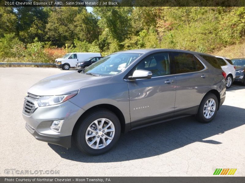 Satin Steel Metallic / Jet Black 2018 Chevrolet Equinox LT AWD