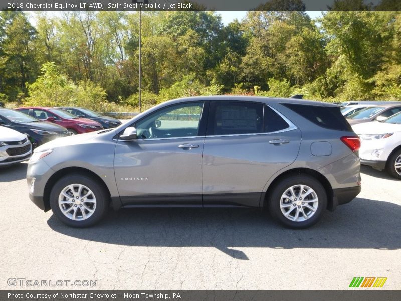 Satin Steel Metallic / Jet Black 2018 Chevrolet Equinox LT AWD