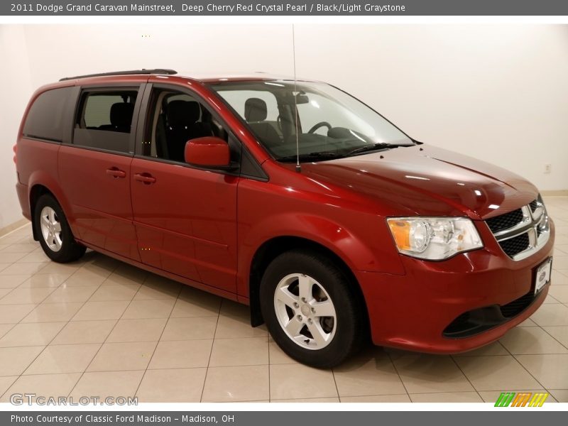 Deep Cherry Red Crystal Pearl / Black/Light Graystone 2011 Dodge Grand Caravan Mainstreet