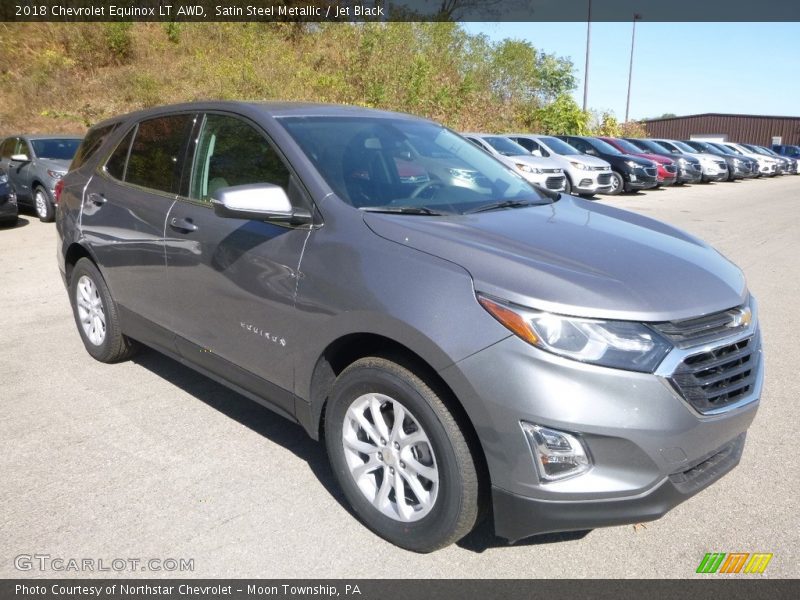 Satin Steel Metallic / Jet Black 2018 Chevrolet Equinox LT AWD