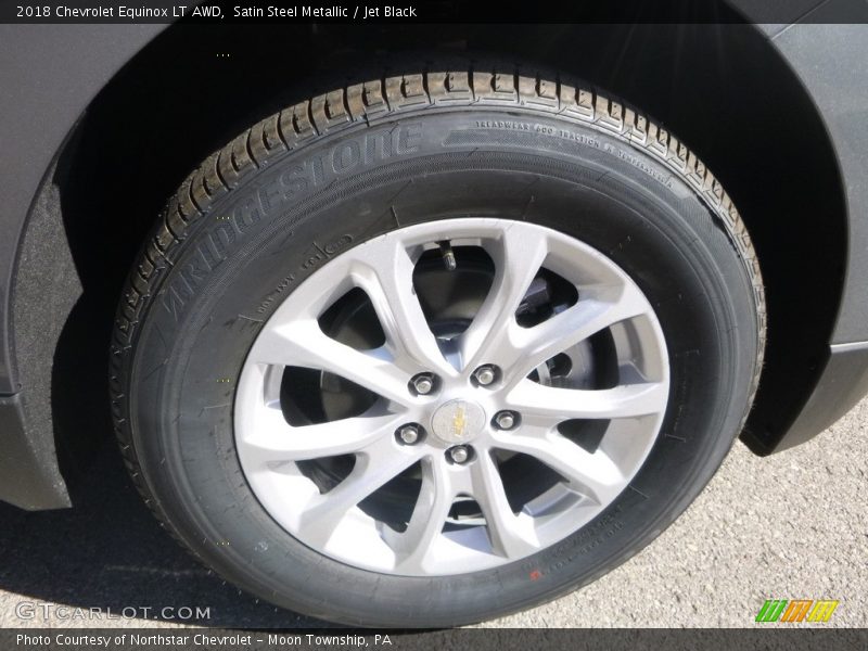 Satin Steel Metallic / Jet Black 2018 Chevrolet Equinox LT AWD