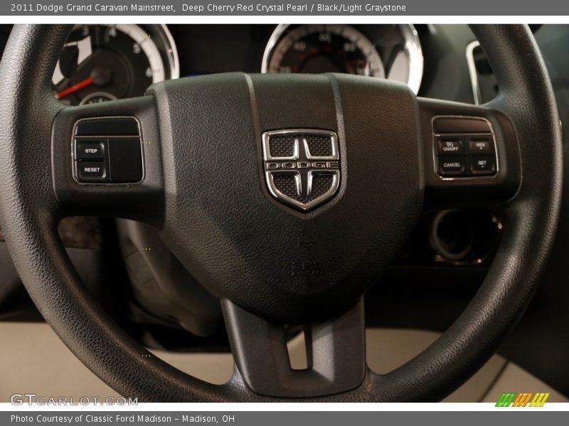 Deep Cherry Red Crystal Pearl / Black/Light Graystone 2011 Dodge Grand Caravan Mainstreet