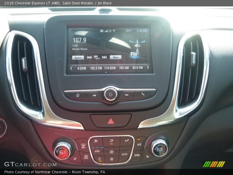 Satin Steel Metallic / Jet Black 2018 Chevrolet Equinox LT AWD