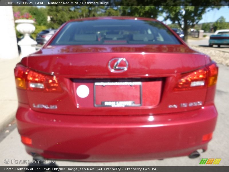 Matador Red Mica / Cashmere Beige 2006 Lexus IS 250 AWD