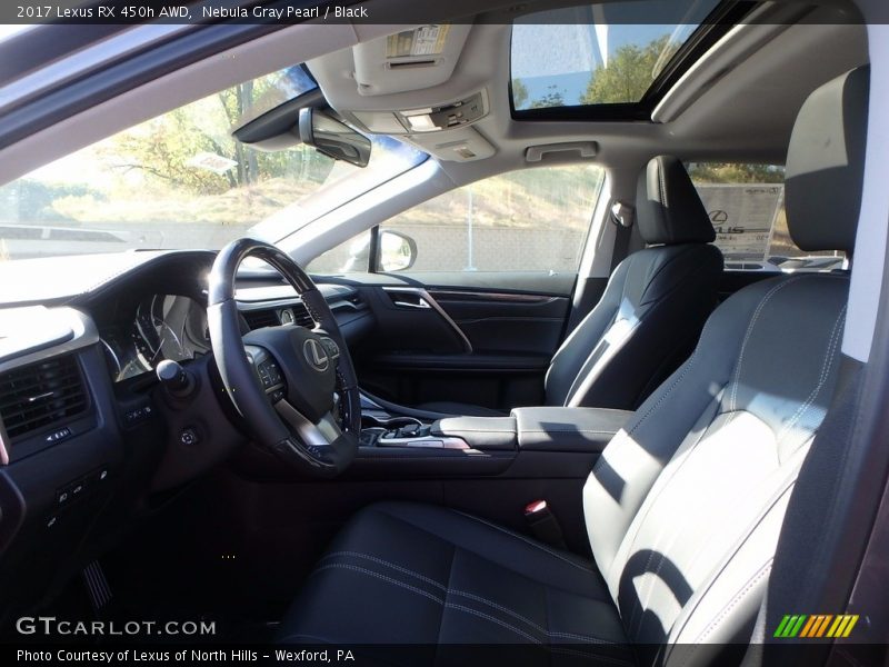 Nebula Gray Pearl / Black 2017 Lexus RX 450h AWD