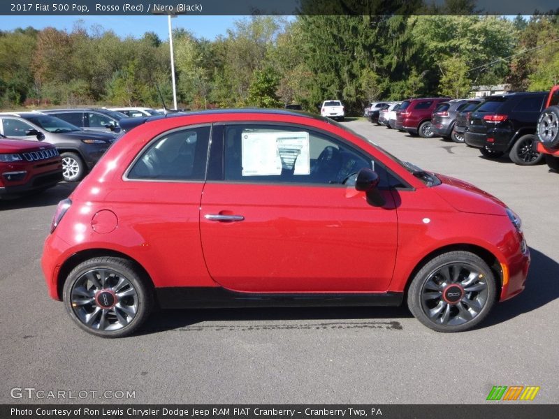 Rosso (Red) / Nero (Black) 2017 Fiat 500 Pop