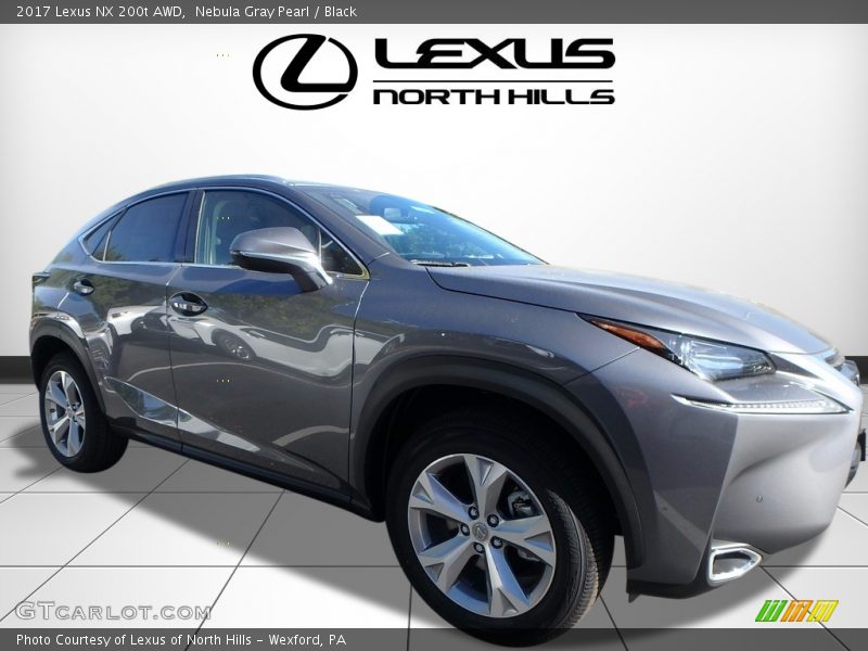 Nebula Gray Pearl / Black 2017 Lexus NX 200t AWD