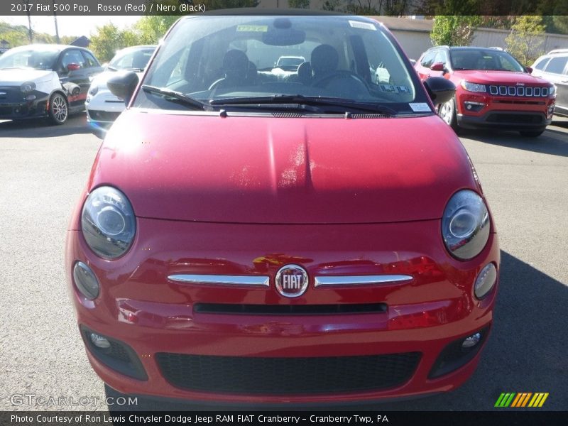 Rosso (Red) / Nero (Black) 2017 Fiat 500 Pop