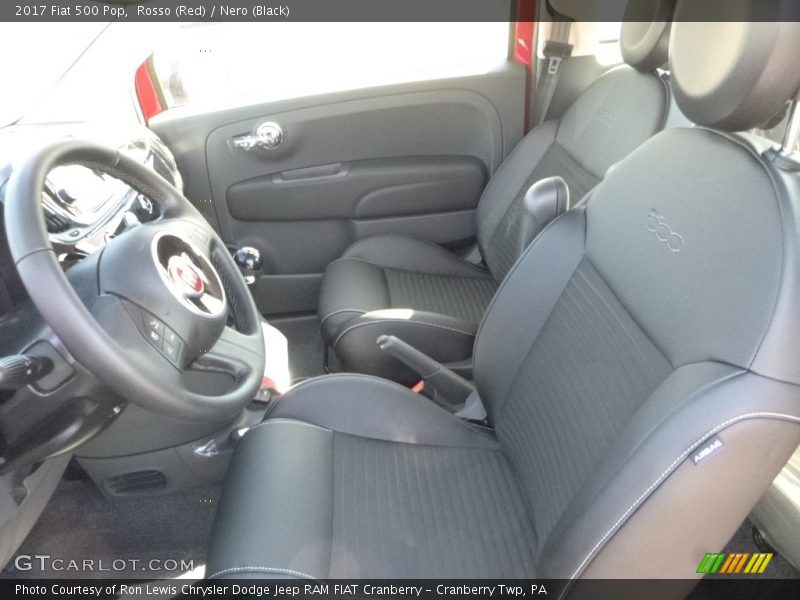 Rosso (Red) / Nero (Black) 2017 Fiat 500 Pop