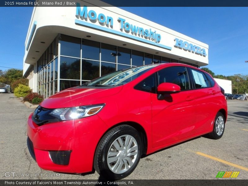 Milano Red / Black 2015 Honda Fit LX