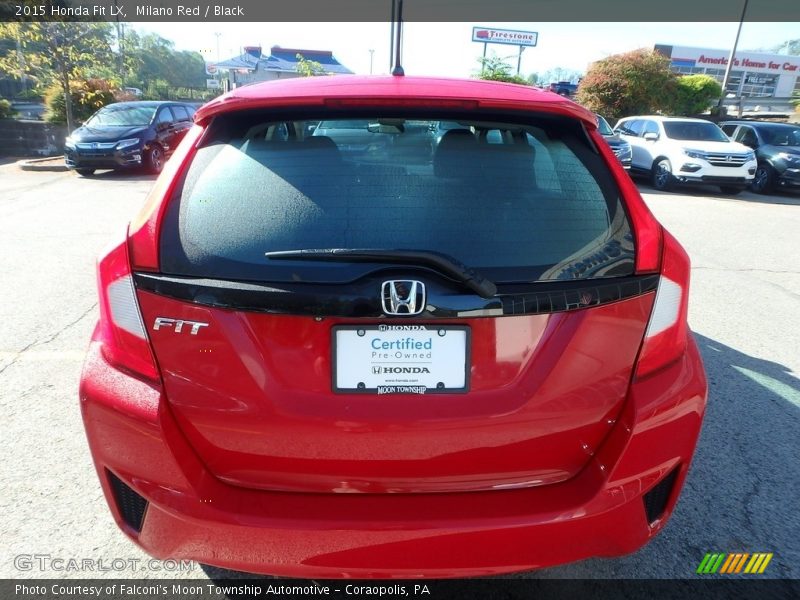 Milano Red / Black 2015 Honda Fit LX