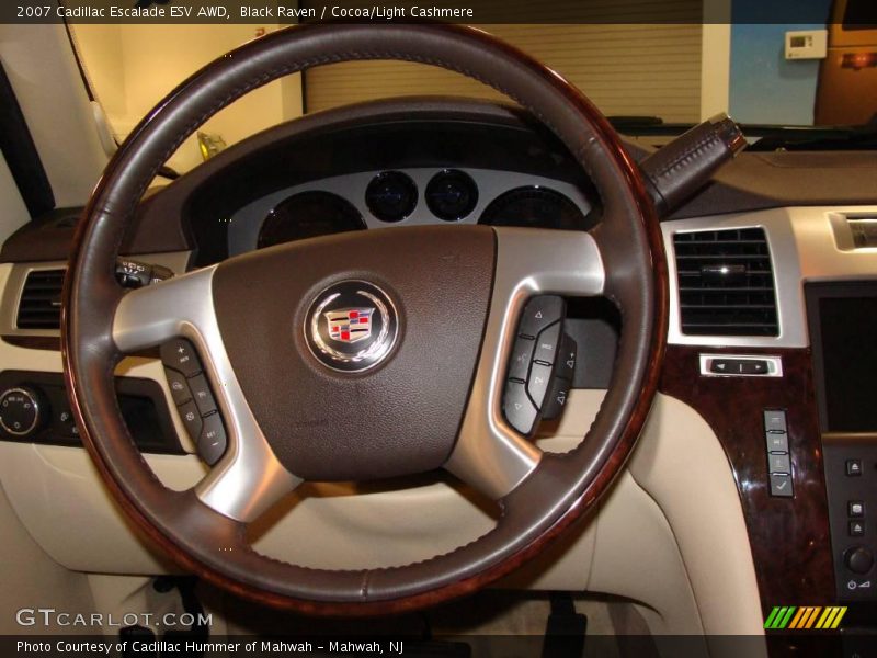 Black Raven / Cocoa/Light Cashmere 2007 Cadillac Escalade ESV AWD