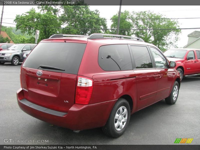 Claret Red Metallic / Beige 2008 Kia Sedona LX