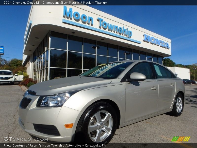 Champagne Silver Metallic / Medium Titanium 2014 Chevrolet Cruze LT