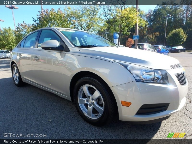 Champagne Silver Metallic / Medium Titanium 2014 Chevrolet Cruze LT