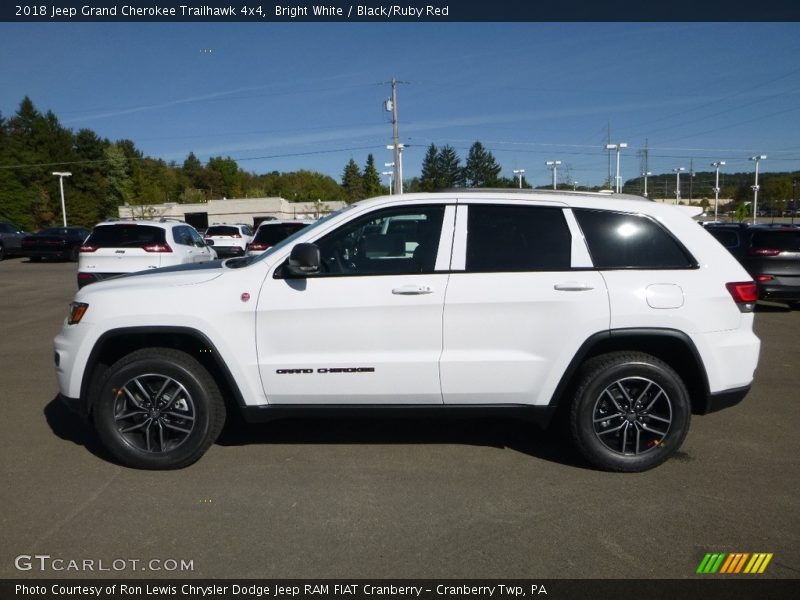 Bright White / Black/Ruby Red 2018 Jeep Grand Cherokee Trailhawk 4x4