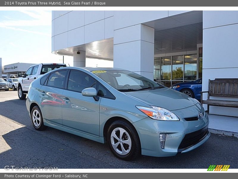 Sea Glass Pearl / Bisque 2014 Toyota Prius Three Hybrid