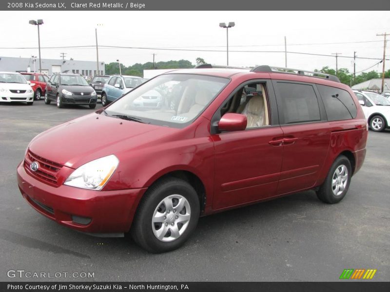 Claret Red Metallic / Beige 2008 Kia Sedona LX