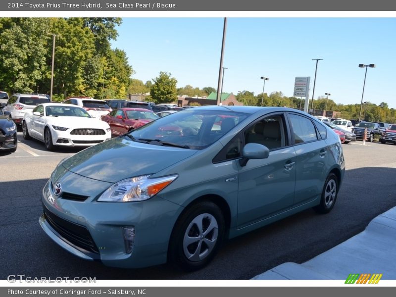 Sea Glass Pearl / Bisque 2014 Toyota Prius Three Hybrid