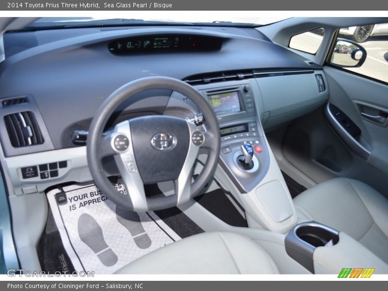 Sea Glass Pearl / Bisque 2014 Toyota Prius Three Hybrid