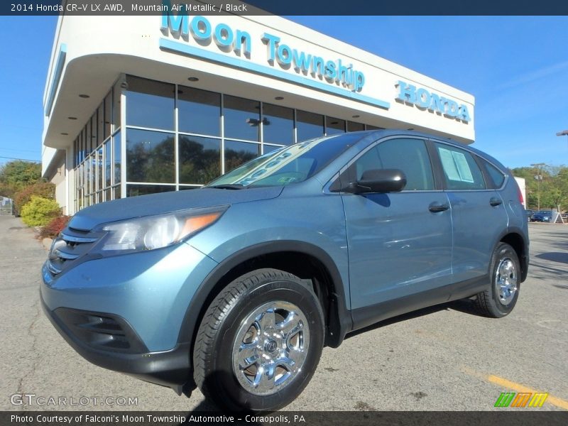 Mountain Air Metallic / Black 2014 Honda CR-V LX AWD