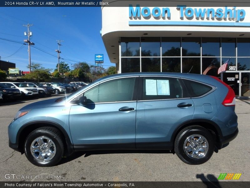 Mountain Air Metallic / Black 2014 Honda CR-V LX AWD