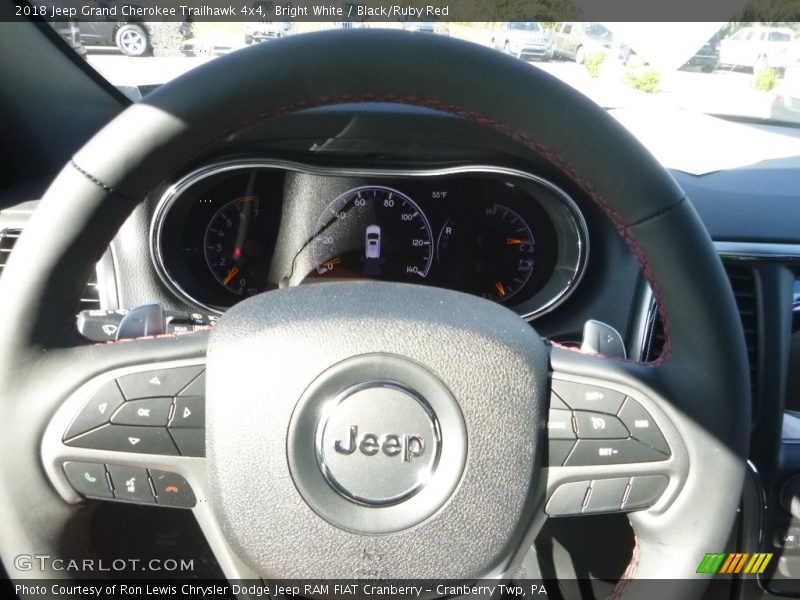 Bright White / Black/Ruby Red 2018 Jeep Grand Cherokee Trailhawk 4x4