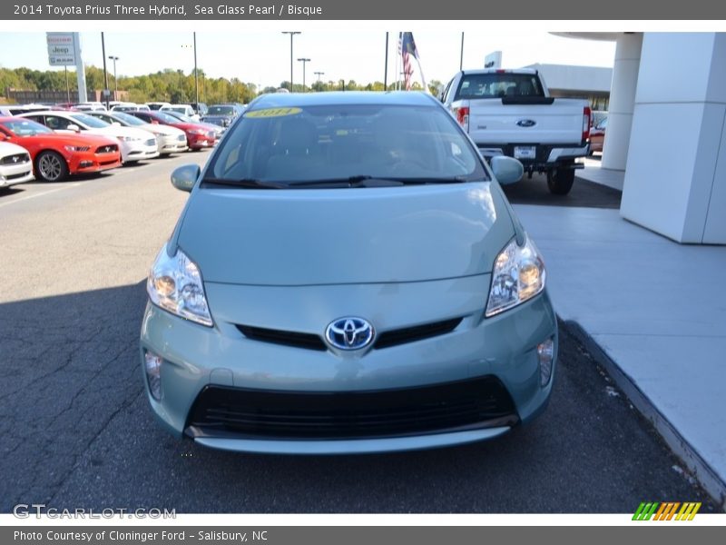 Sea Glass Pearl / Bisque 2014 Toyota Prius Three Hybrid