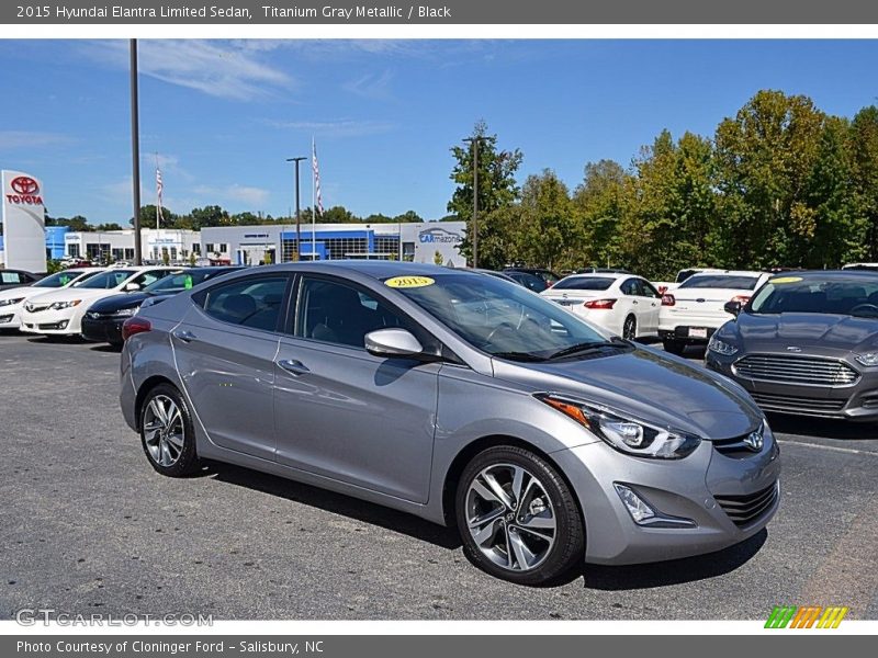 Titanium Gray Metallic / Black 2015 Hyundai Elantra Limited Sedan