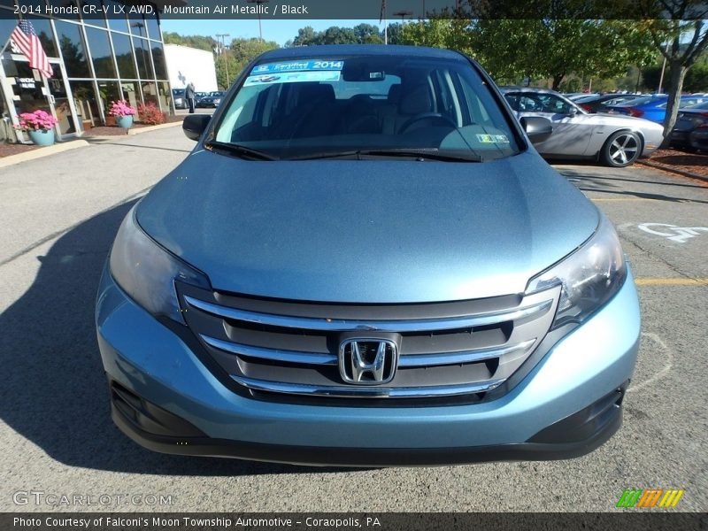 Mountain Air Metallic / Black 2014 Honda CR-V LX AWD