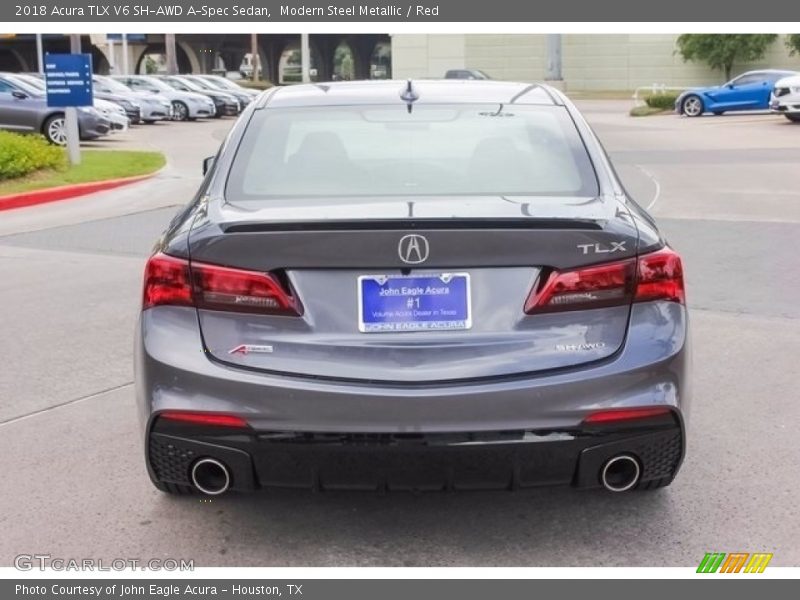 Modern Steel Metallic / Red 2018 Acura TLX V6 SH-AWD A-Spec Sedan