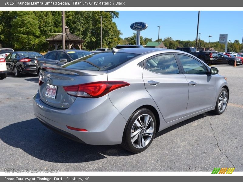 Titanium Gray Metallic / Black 2015 Hyundai Elantra Limited Sedan