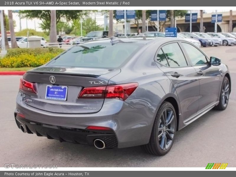 Modern Steel Metallic / Red 2018 Acura TLX V6 SH-AWD A-Spec Sedan