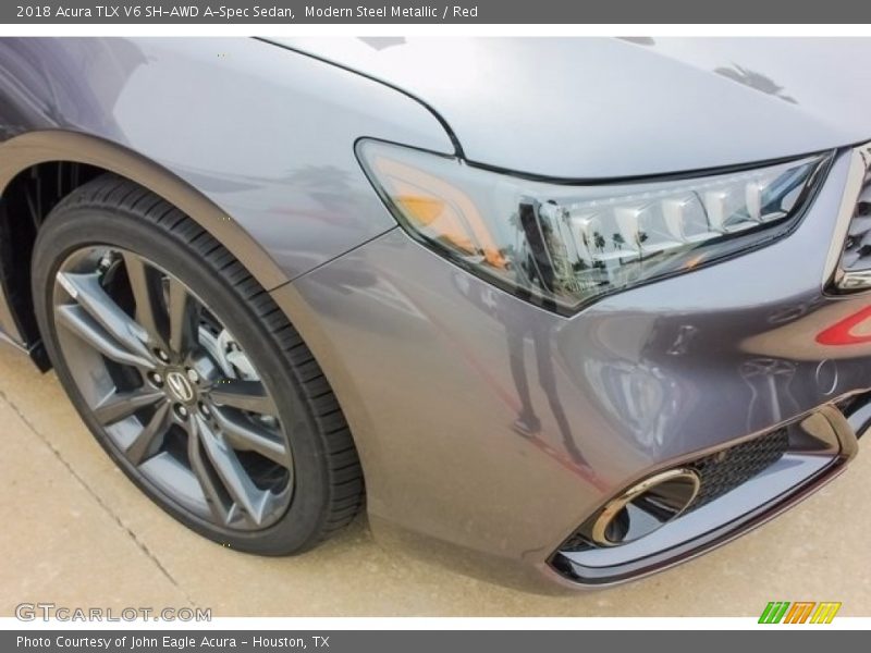 Modern Steel Metallic / Red 2018 Acura TLX V6 SH-AWD A-Spec Sedan