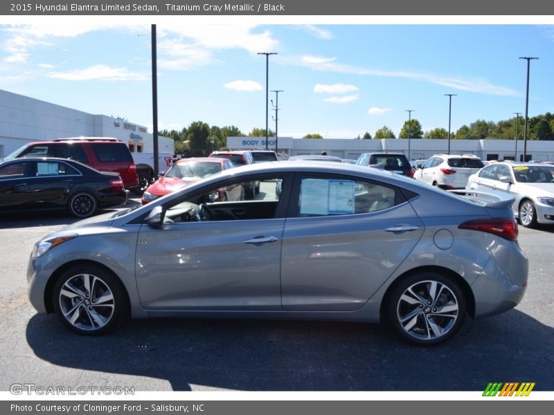 Titanium Gray Metallic / Black 2015 Hyundai Elantra Limited Sedan