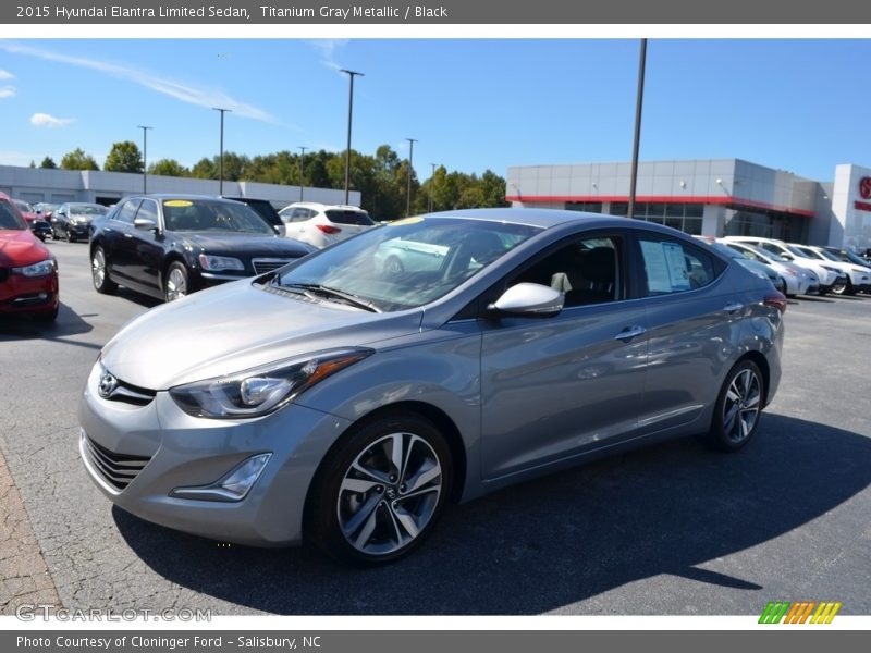 Titanium Gray Metallic / Black 2015 Hyundai Elantra Limited Sedan