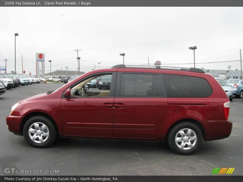 Claret Red Metallic / Beige 2008 Kia Sedona LX