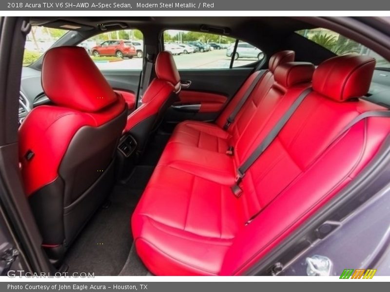 Modern Steel Metallic / Red 2018 Acura TLX V6 SH-AWD A-Spec Sedan