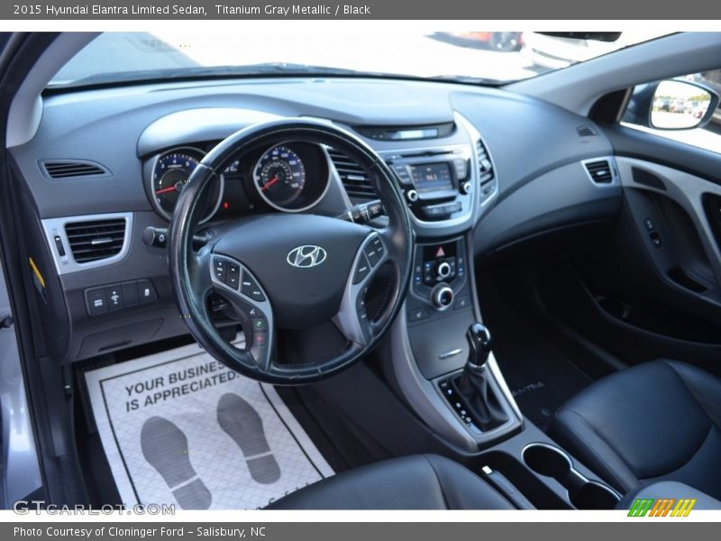 Titanium Gray Metallic / Black 2015 Hyundai Elantra Limited Sedan
